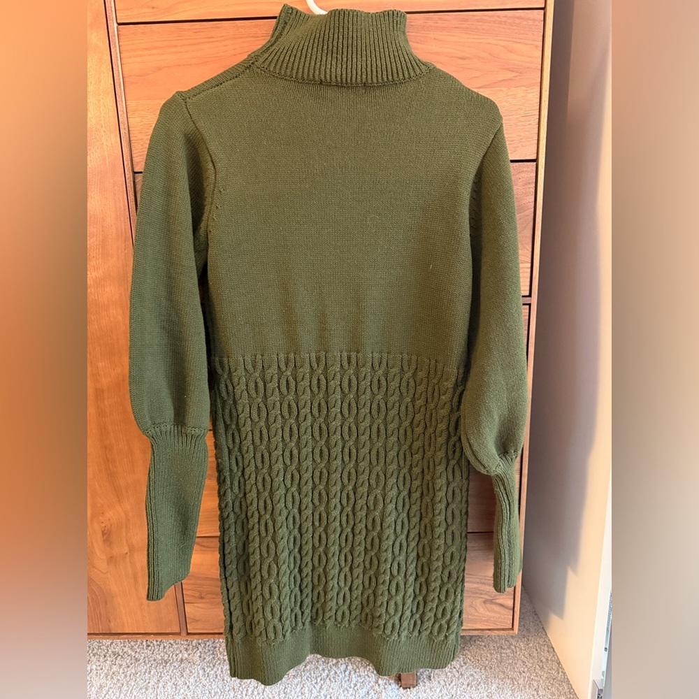 Lulu's Forest Green Turtleneck Sweater Dress